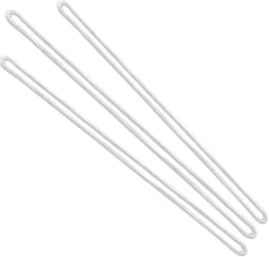 100 Pack - 9 Inch Extra Long Luggage Tag Loops - Premium Plastic Worm Loop Straps for Large Bag Tags, Jobber Tickets, Cruise Cabin Suitcase Identification or Label Fastener by Specialist ID (Clear)