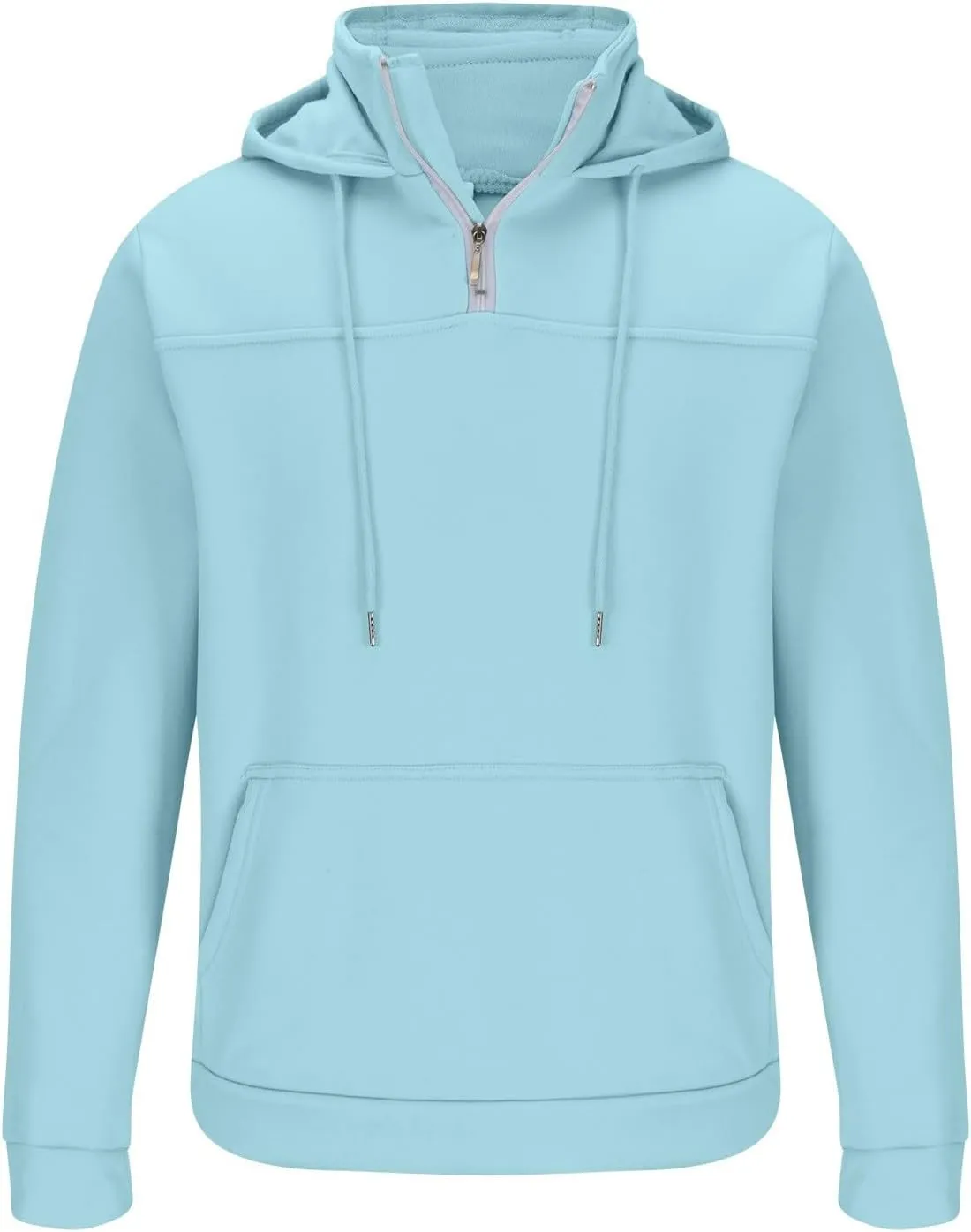 1/4 Zip Pullover Mens,Tactical Military Hoodies Mock Turtleneck Drawstring Thermal Sweatshirt With Kangaroo Pocket