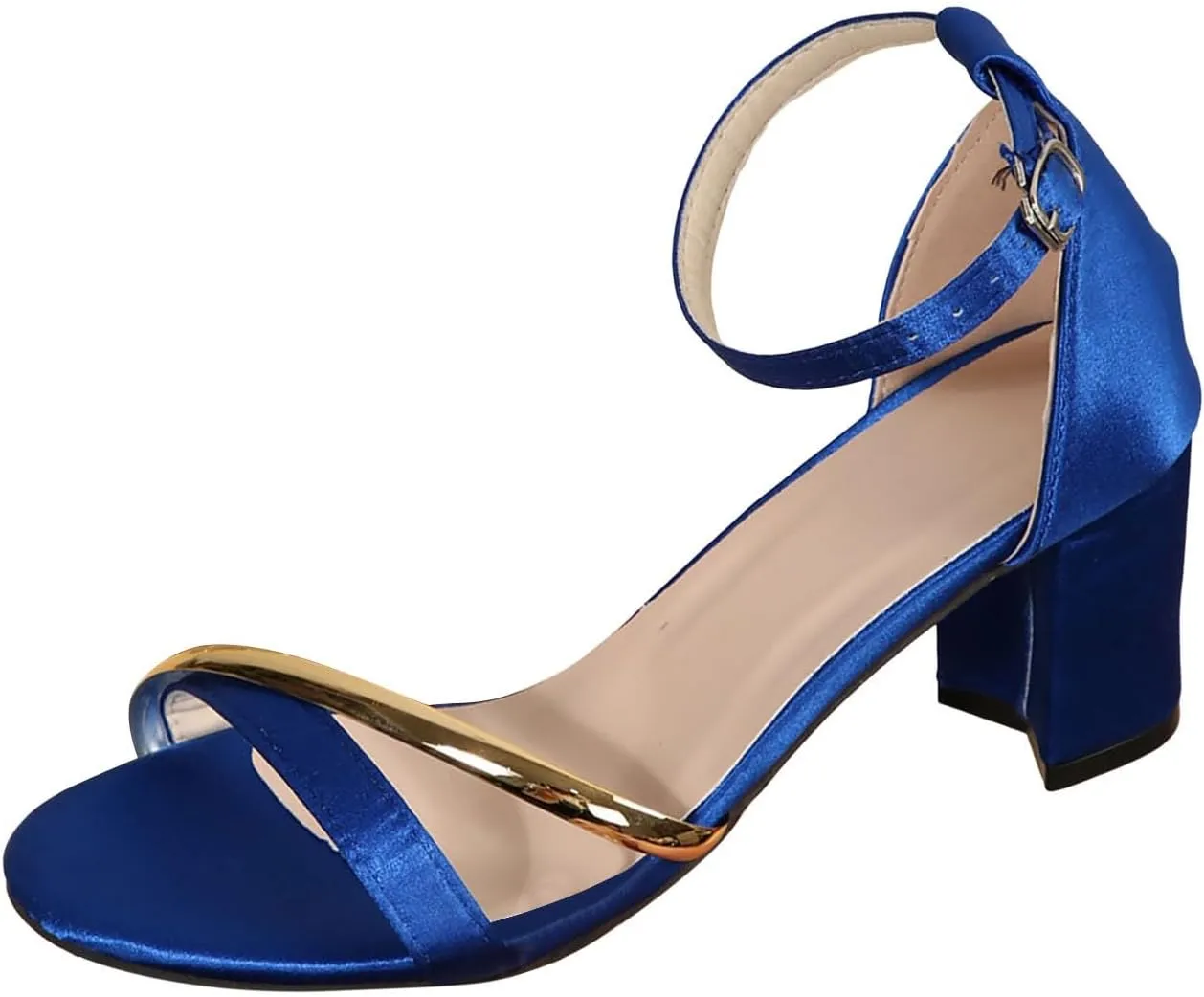 2025 Chunky Heels Sandals for Women Comfortable Ladies Dress Low Block Heel Shoe with Ankle Strap Breathable Fashion Indoor/Outdoor Dance Party Shoes Summer Open Toe Walking Footwear