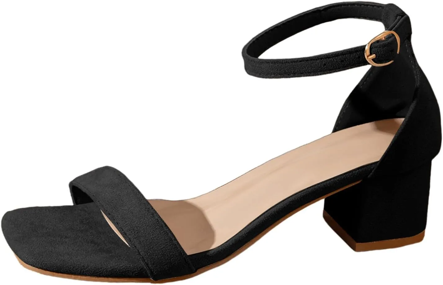 2025 Chunky Heels Sandals for Women Stylish Dance Party High Heel Shoe with Ankle Strap Comfortable Slip-On Open Toe Walking Footwear Breathable Indoor/Outdoor Ladies Dressy Non-Slip Slippers