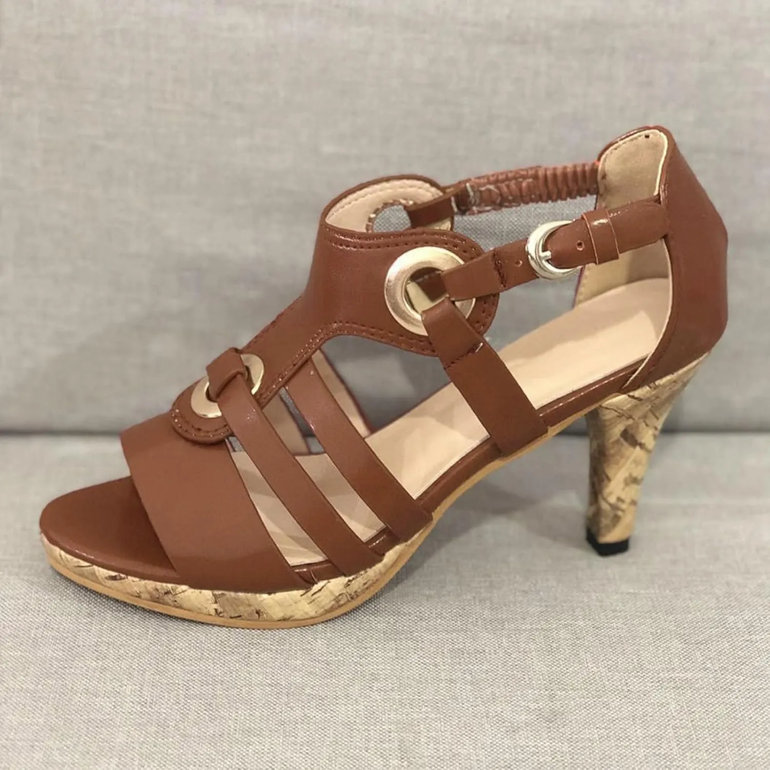 2025 Women Stilettos Heel Sandals Comfortable Ladies Dress Wedding Shoes with Adjustable Buckle Breathable Dance Party Walking Footwear Fashion High Heels Slippers Indoor/Outdoor Open Toe Casual Shoe