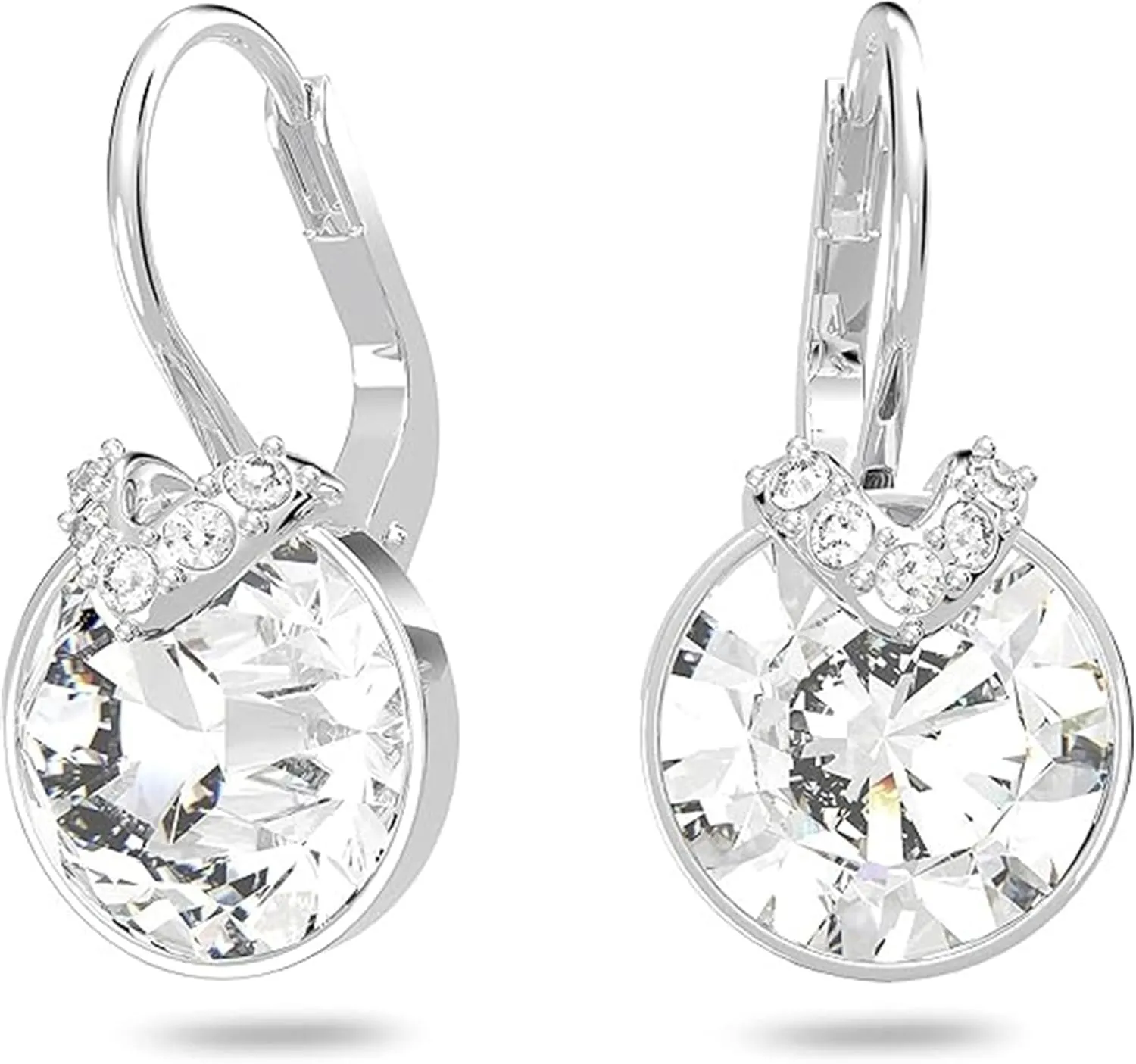 3.30Ct Round Cut Diamond Dangle Drop Earrings 14K White Gold Plated 925 Sterling Silver Best Gift For Her