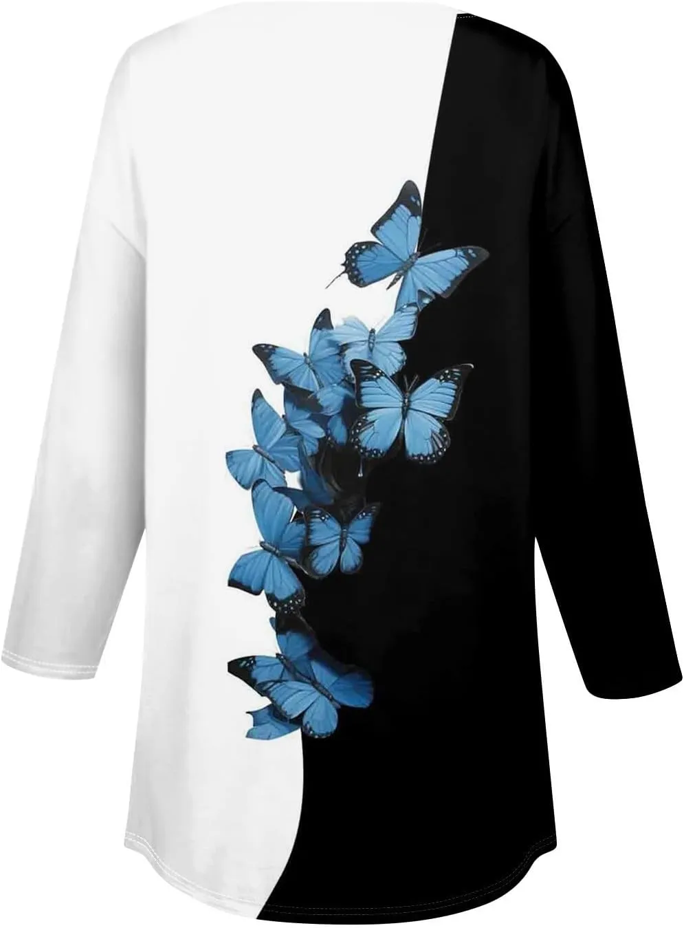 3/4 Length Sleeve Womens Tops 2025 Spring Summer Henley Neck Trendy Shirts Loose Fit Dressy Casual Blouses