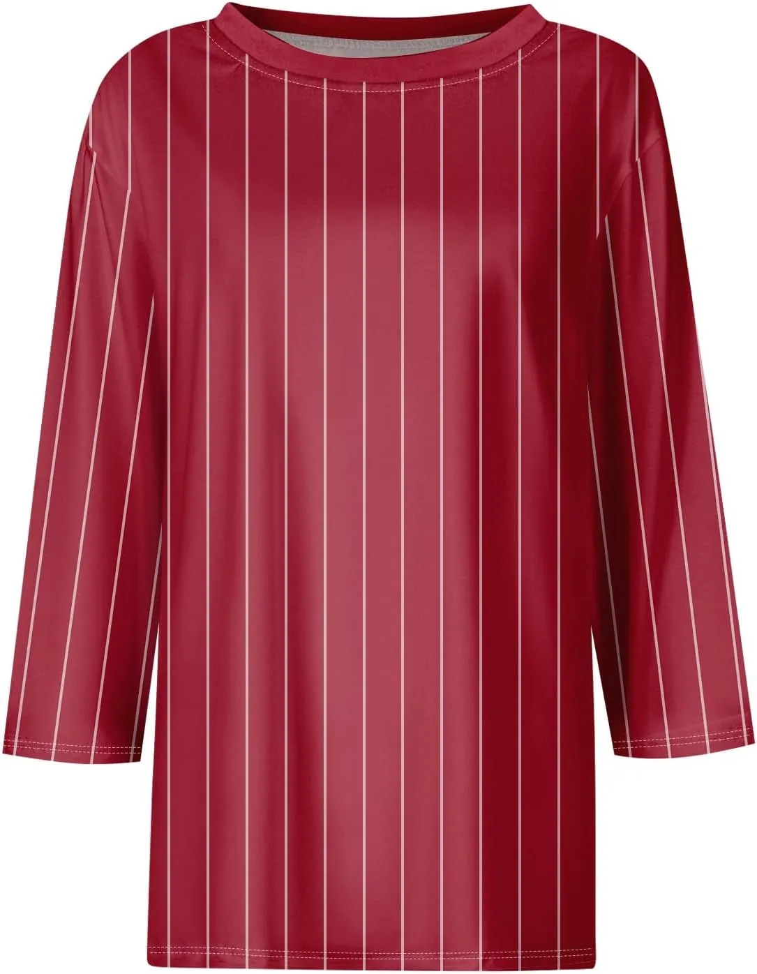 3/4 Length Sleeve Womens Tops 2025 Summer Crew Neck Shirts Three Quarter Sleeve Petite Tshirts