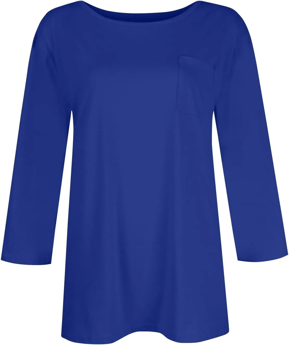 3/4 Length Sleeve Womens Tops Casual Loose Fit Crewneck T Shirts Cute Solid Summer Tops 2024