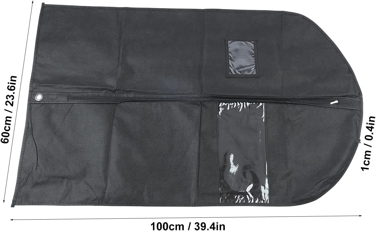 4 Pack Garment Bag Suit Bags for Closet Storage, Waterproofs Hanging Clothes Storage Garment Covers Thickened Suit Bag with Transparent Window for Suits Dresses Coat Storage