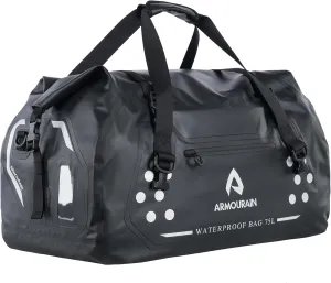 75L Travel Dry Duffel Bag, Duffel Bags Backpack with Durable Straps Motorcycle Tail Bag Waterproof Bags for Travel Boat Pack Waterproof for Motorbike, Travel, Boating, Kayaking Black