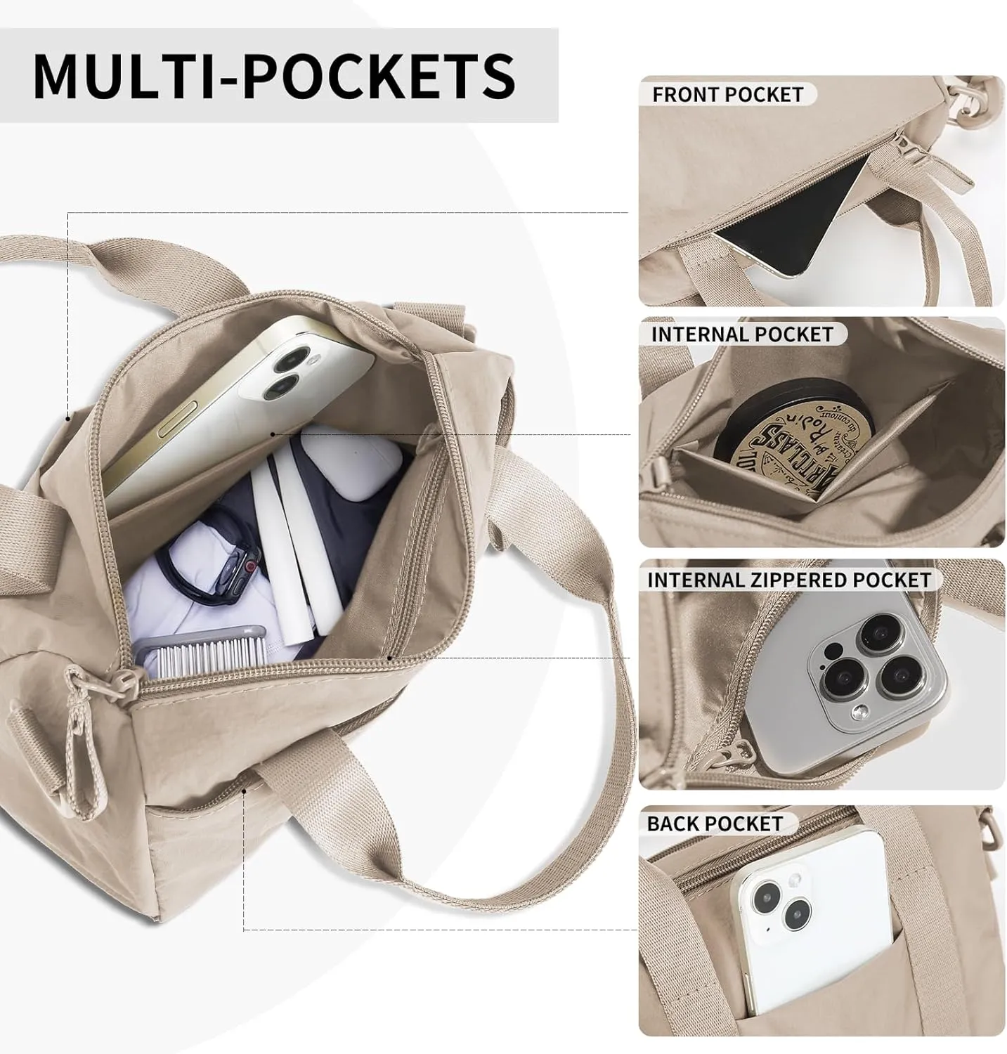 8 inch Mini Gym Bag for Women Cute Gym Tote Bag Extra Small Duffle Bag Waterproof Bags Lightweight for Yoga Dance Workout Travel