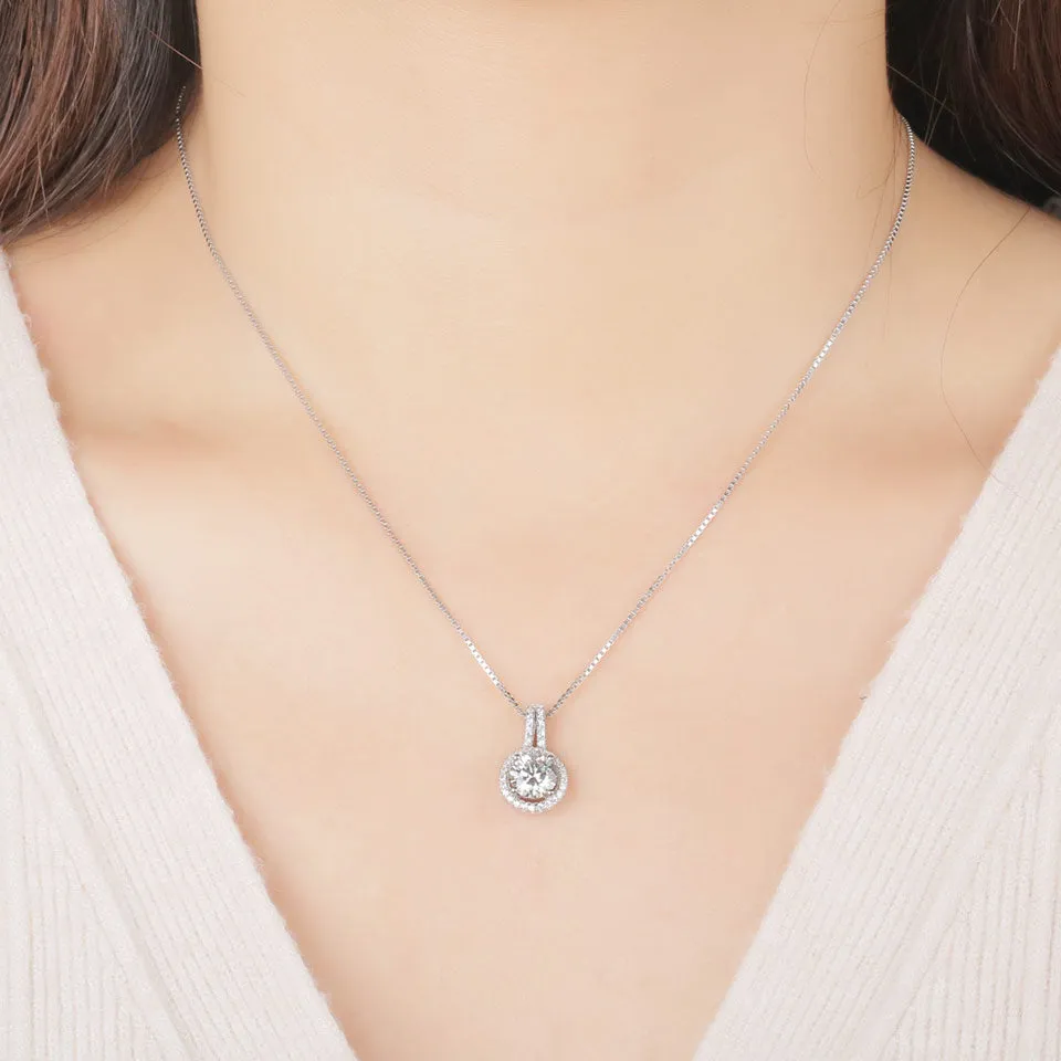 AAA Cubic Zircon Necklaces & Pendants 925 Sterling Silver