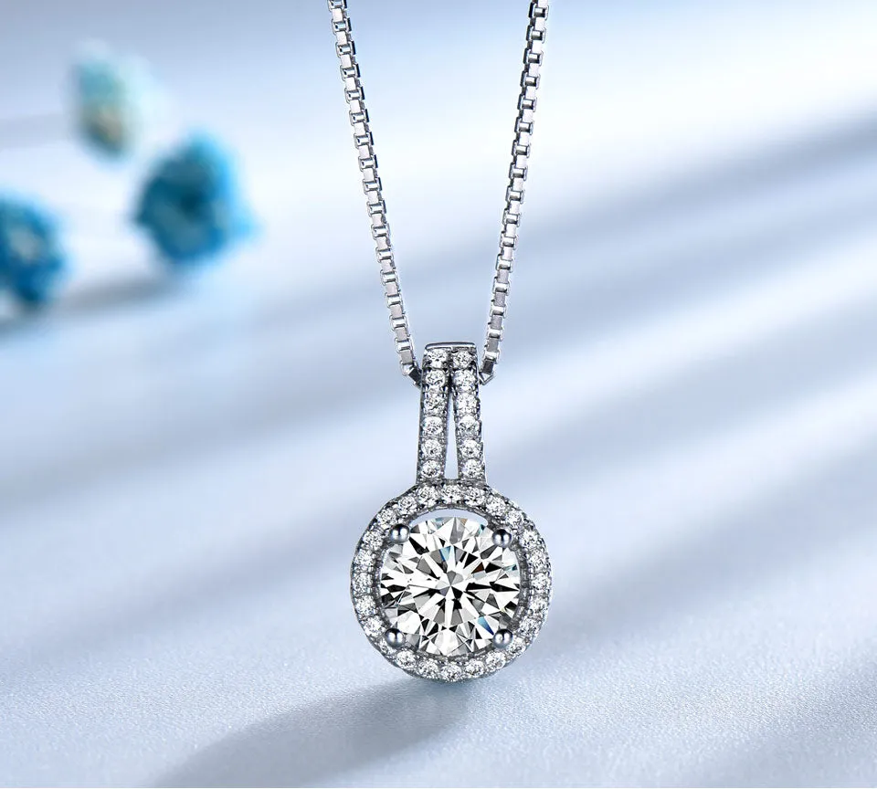 AAA Cubic Zircon Necklaces & Pendants 925 Sterling Silver