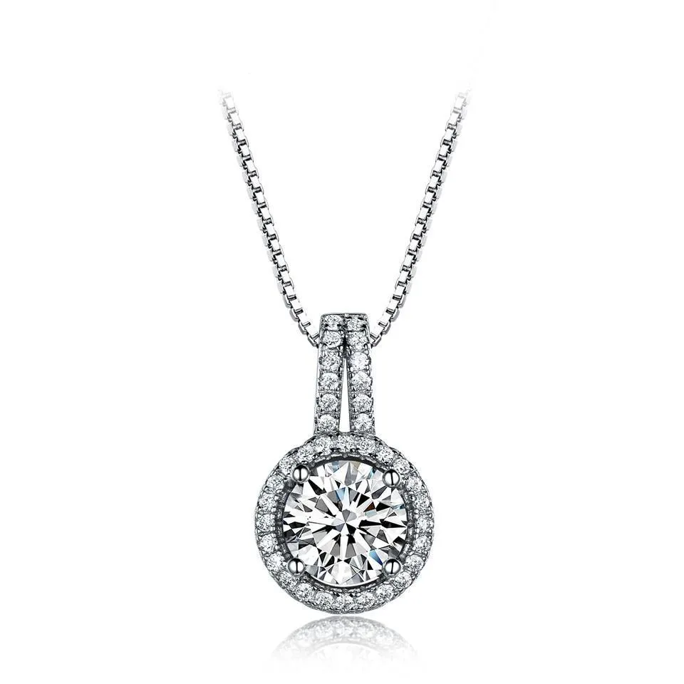 AAA Cubic Zircon Necklaces & Pendants 925 Sterling Silver