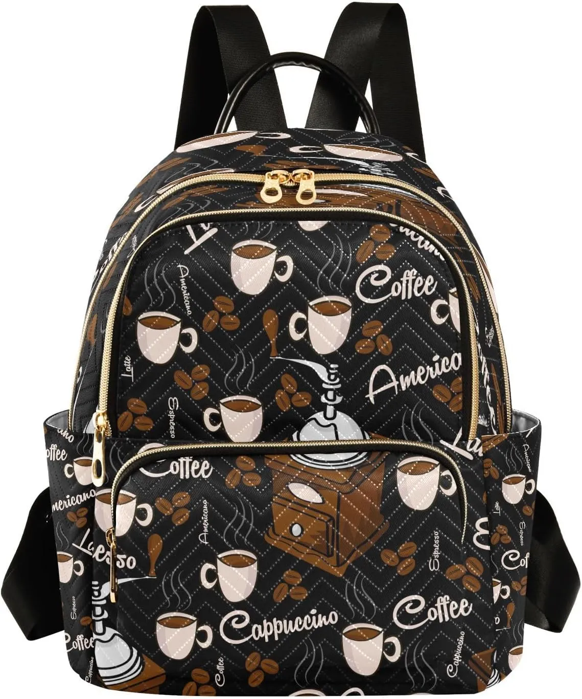 ALAZA Cute Coffee Women Backpack Purse Ladies Fashion Shoulder Bag Daypack Travel Bag 7.5L
