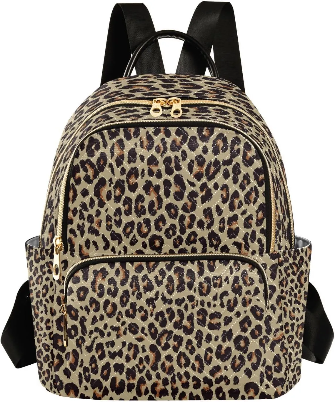 ALAZA Funny Leopard Print Animal Skin Women Backpack Purse Ladies Fashion Shoulder Bag Daypack Travel Bag 7.5L