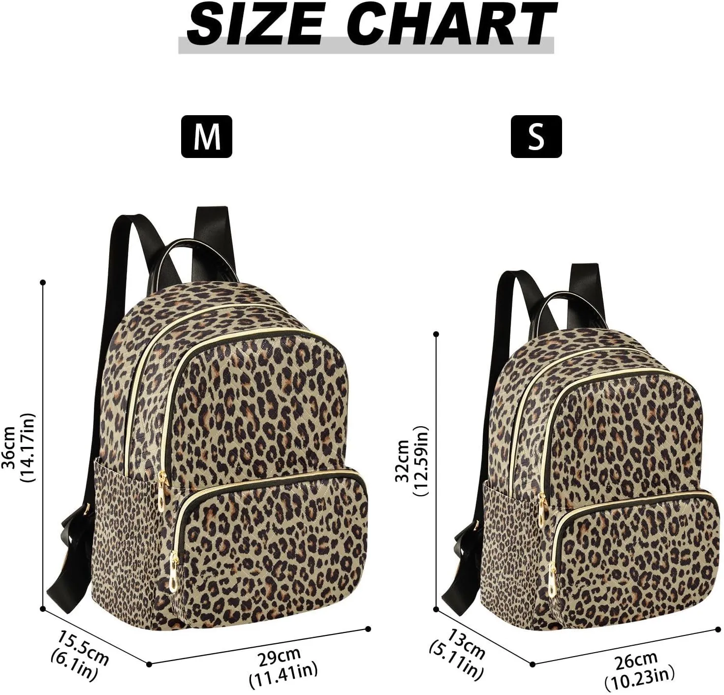 ALAZA Funny Leopard Print Animal Skin Women Backpack Purse Ladies Fashion Shoulder Bag Daypack Travel Bag 7.5L