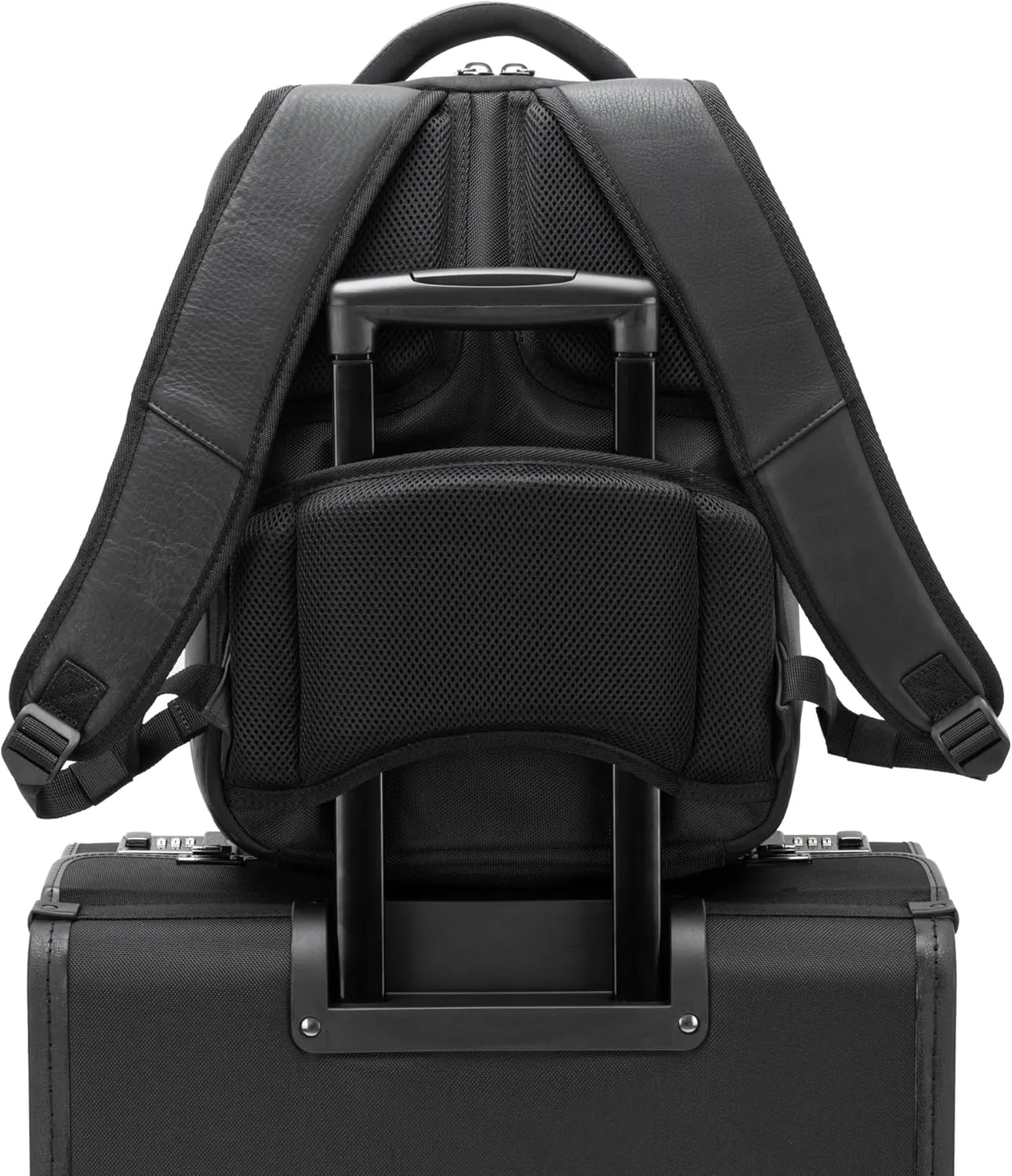 Alpine Swiss Olsen 13 Laptop Travel Backpack Genuine Leather Slim Business Travel Carry On Daypack