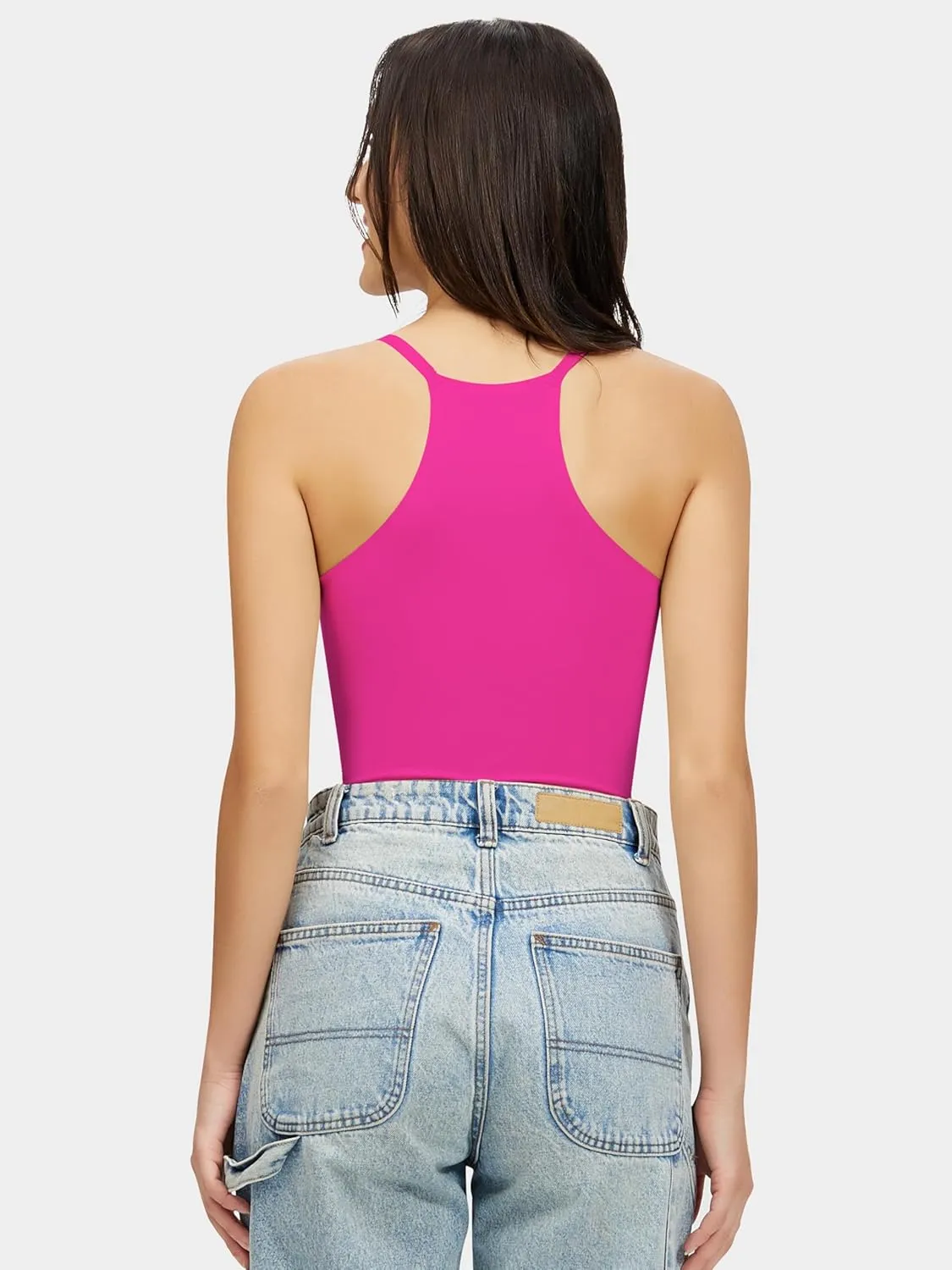 Artdear Womens Scoop Neck Camisole - Double Lined Tank Top Spaghetti Strap Basic Crop Tops Air Touch Fabric