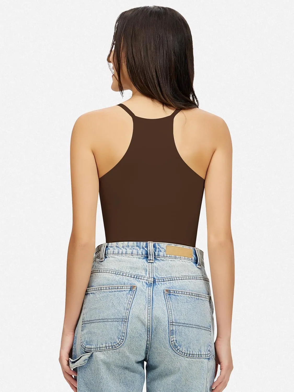 Artdear Womens Scoop Neck Camisole - Double Lined Tank Top Spaghetti Strap Basic Crop Tops Air Touch Fabric