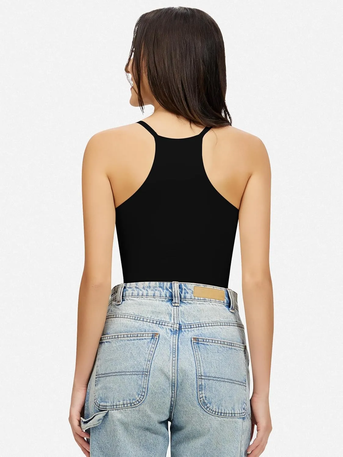 Artdear Womens Scoop Neck Camisole - Double Lined Tank Top Spaghetti Strap Basic Crop Tops Air Touch Fabric