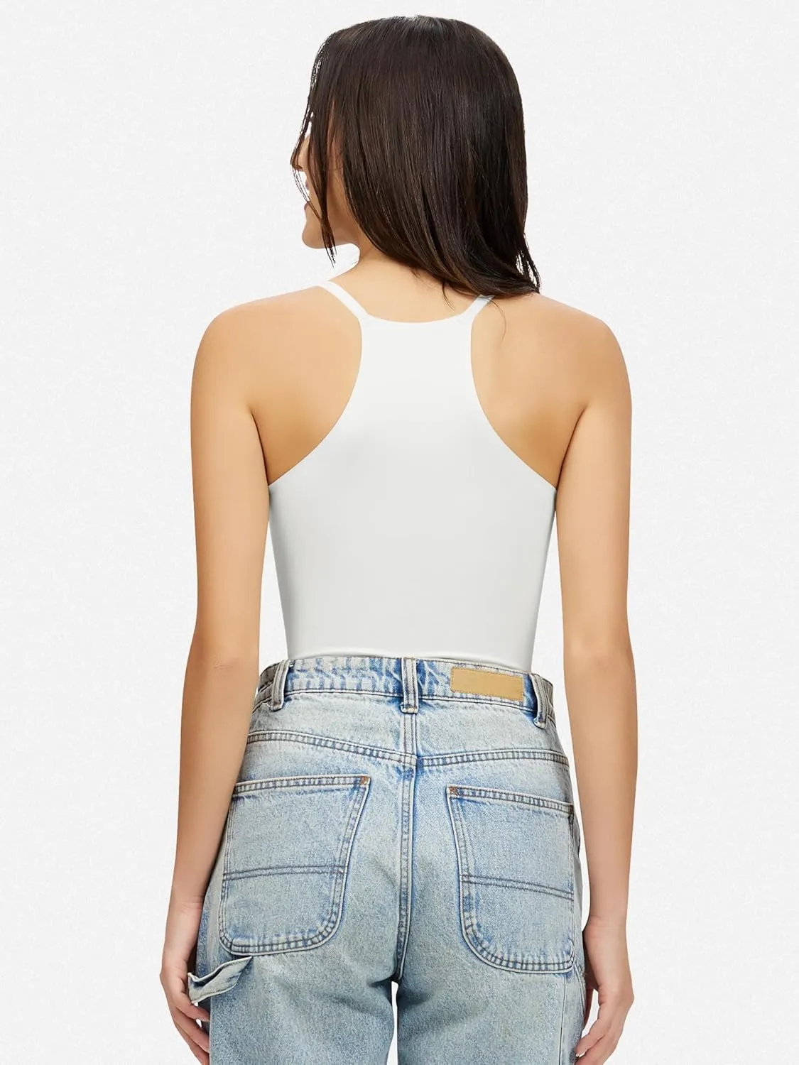 Artdear Womens Scoop Neck Camisole - Double Lined Tank Top Spaghetti Strap Basic Crop Tops Air Touch Fabric