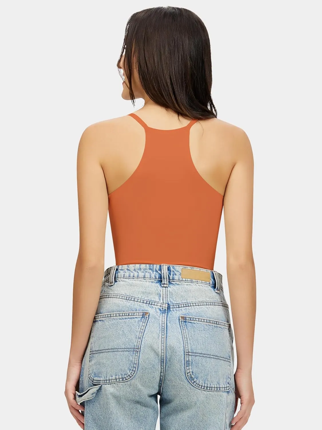 Artdear Womens Scoop Neck Camisole - Double Lined Tank Top Spaghetti Strap Basic Crop Tops Air Touch Fabric