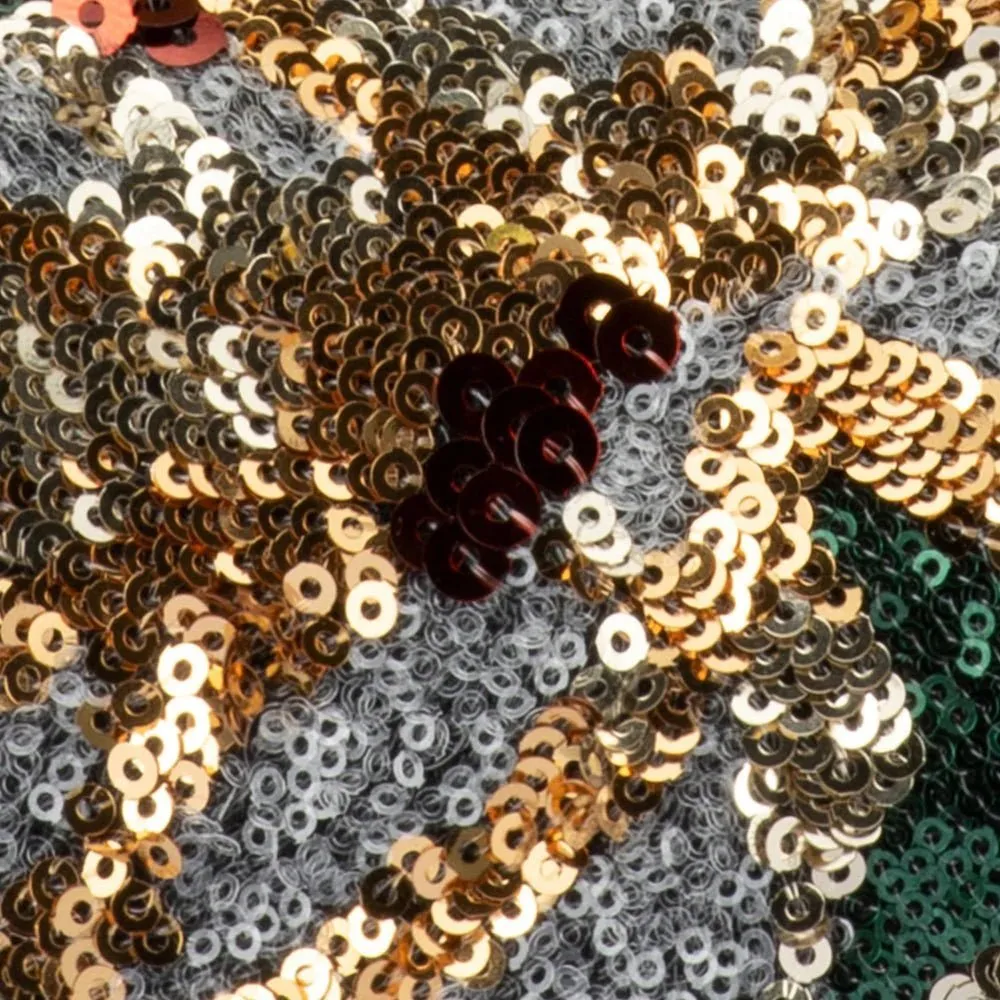 AUDREY Sequin Top Handle Bag Bronze