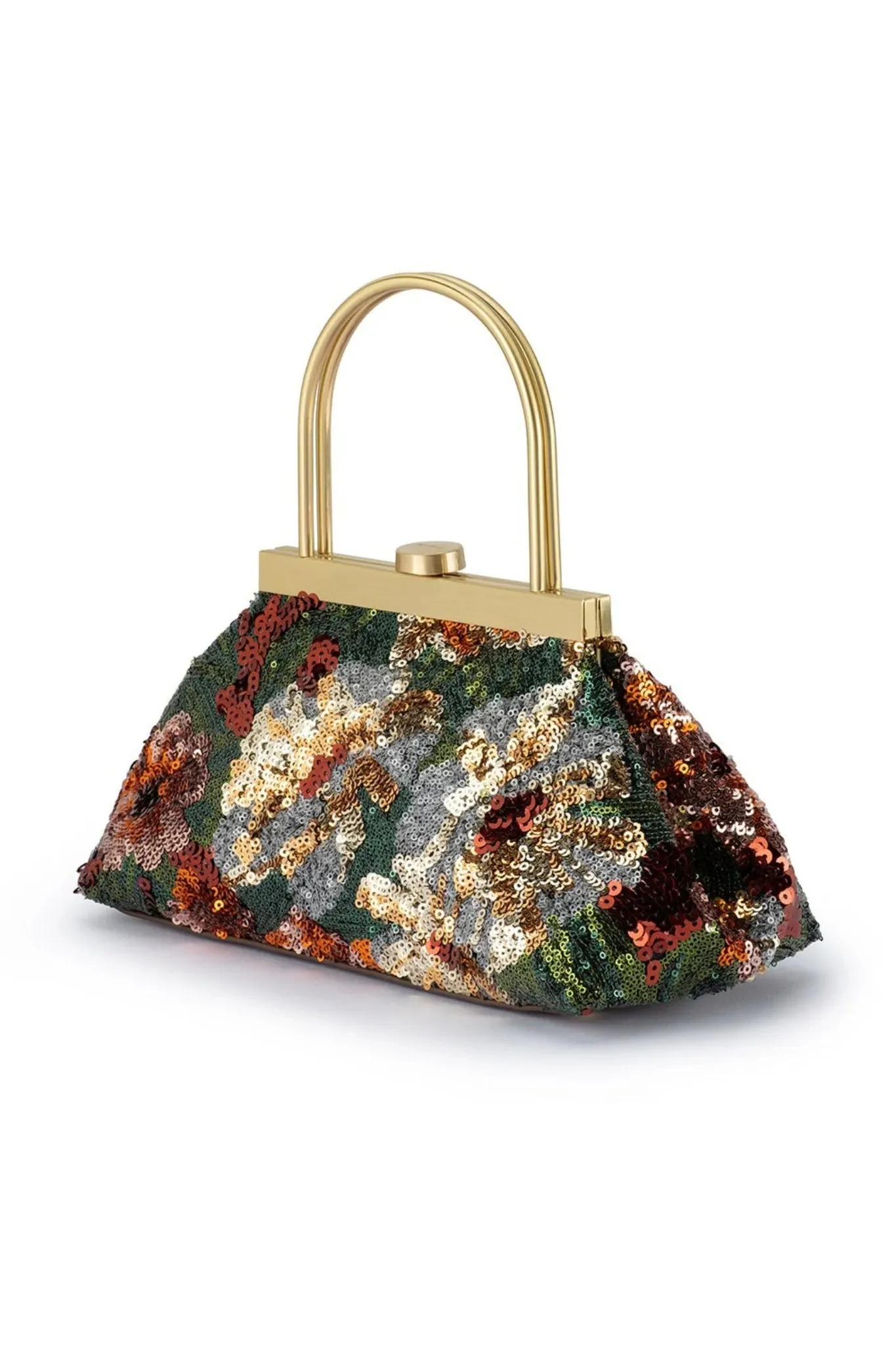 AUDREY Sequin Top Handle Bag Bronze