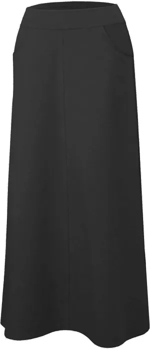 Baby'O Women's Stretch Cotton Knit Western Style A-Line Maxi Skirt