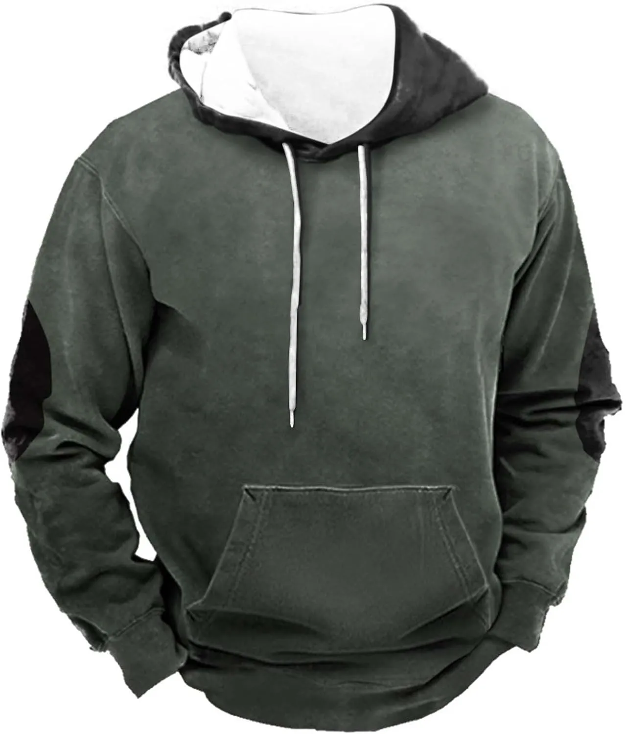 Big And Tall Men's Blue Cotton/Polyester Classic Hooded Sweatshirt