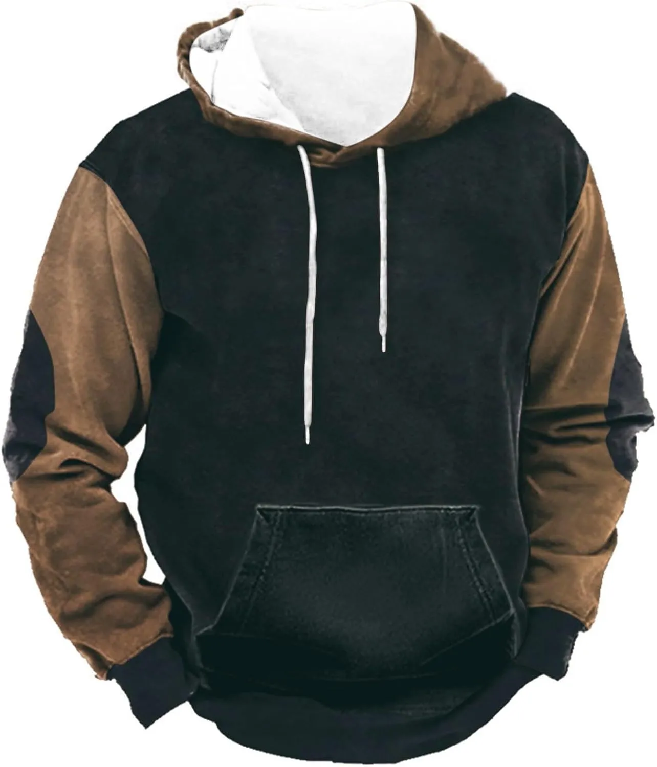 Big And Tall Men's Blue Cotton/Polyester Classic Hooded Sweatshirt
