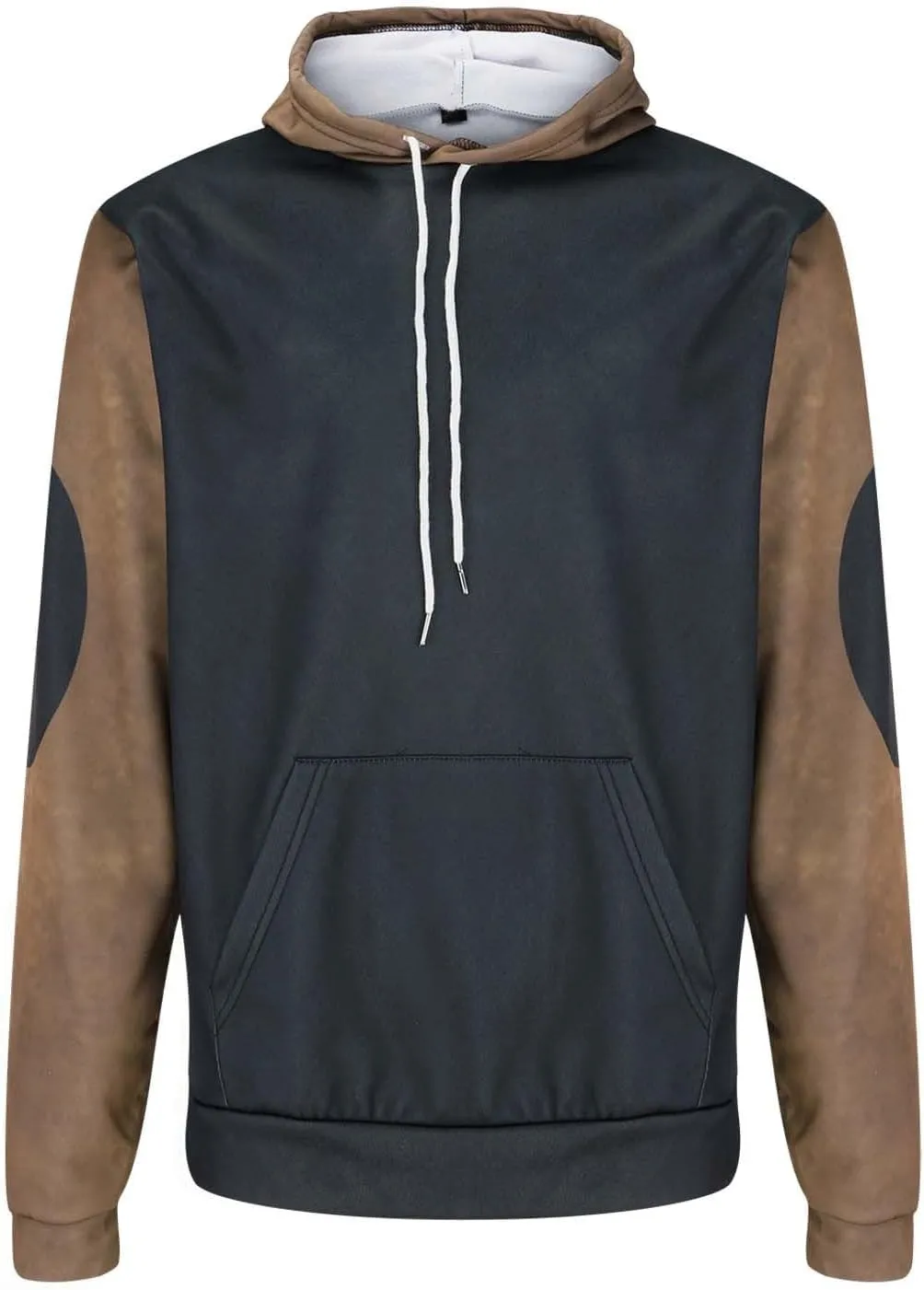 Big And Tall Men's Blue Cotton/Polyester Classic Hooded Sweatshirt