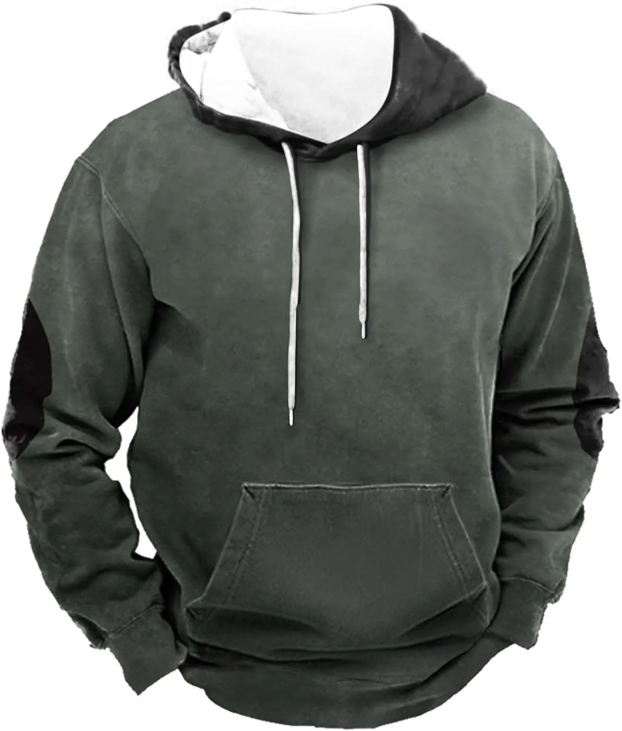 Big And Tall Men's Blue Cotton/Polyester Classic Hooded Sweatshirt