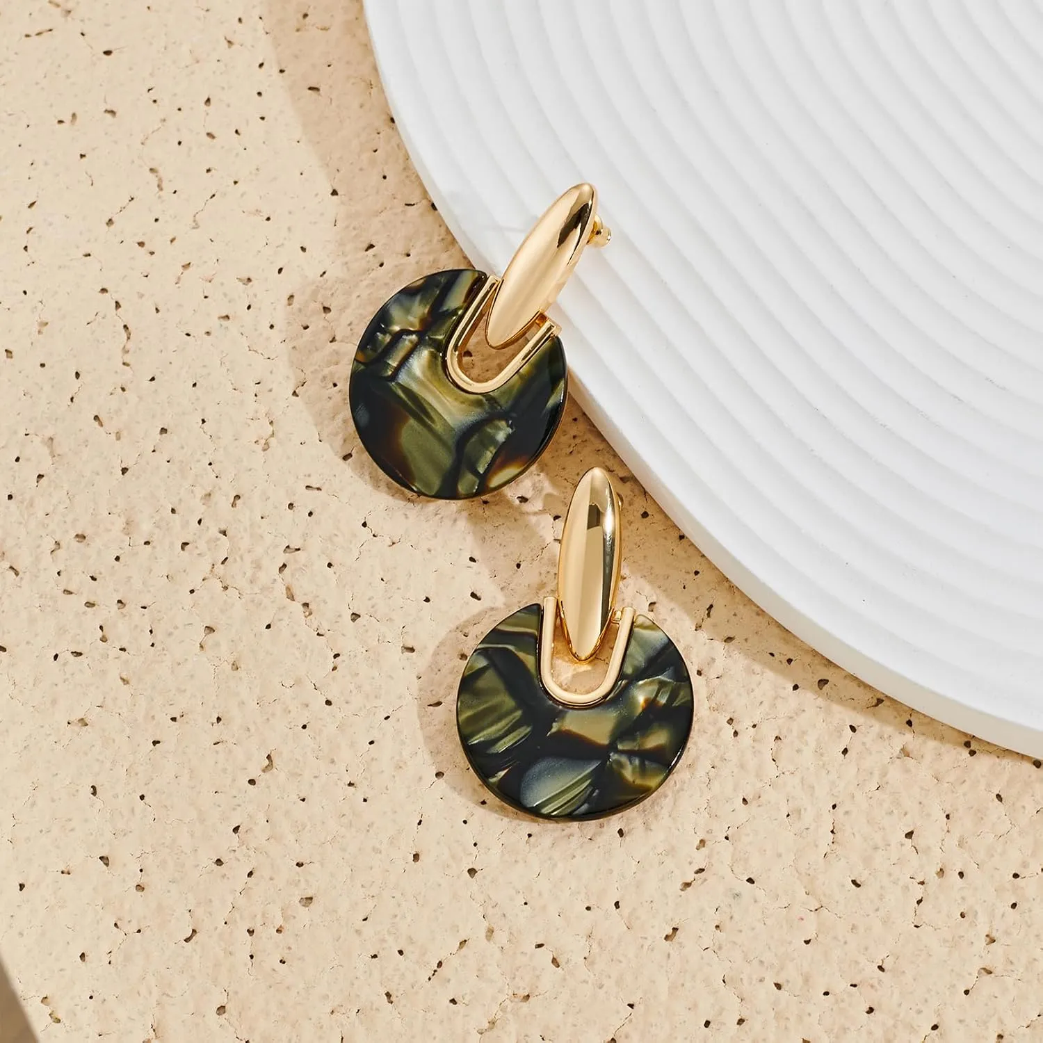 Big Disc Drop Earrings Multiple Styles Geometric Drop Dangle Earrings