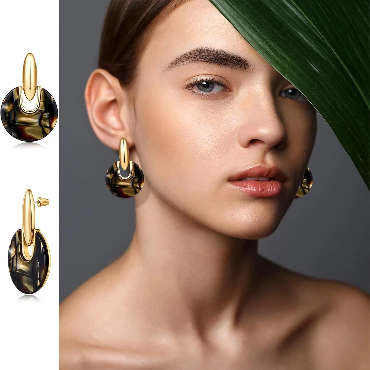 Big Disc Drop Earrings Multiple Styles Geometric Drop Dangle Earrings