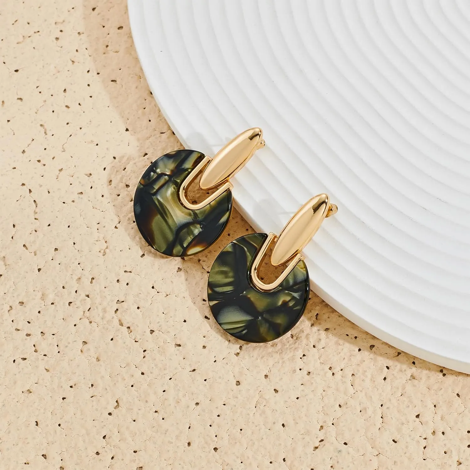 Big Disc Drop Earrings Multiple Styles Geometric Drop Dangle Earrings