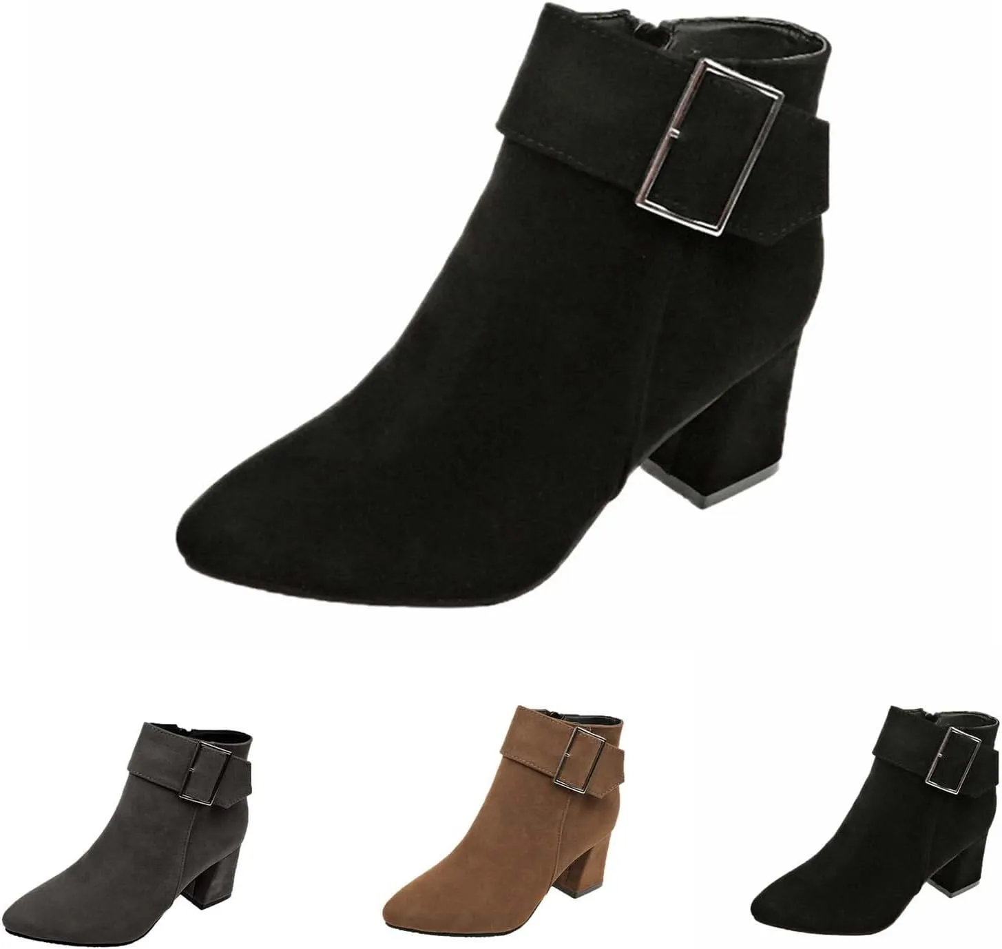 Black Booties for Women Ankle Rain Boots Going Out Boots for Women Women Wide Width Boots Black Ankle Boots with Heels White Booties Women Wide Width