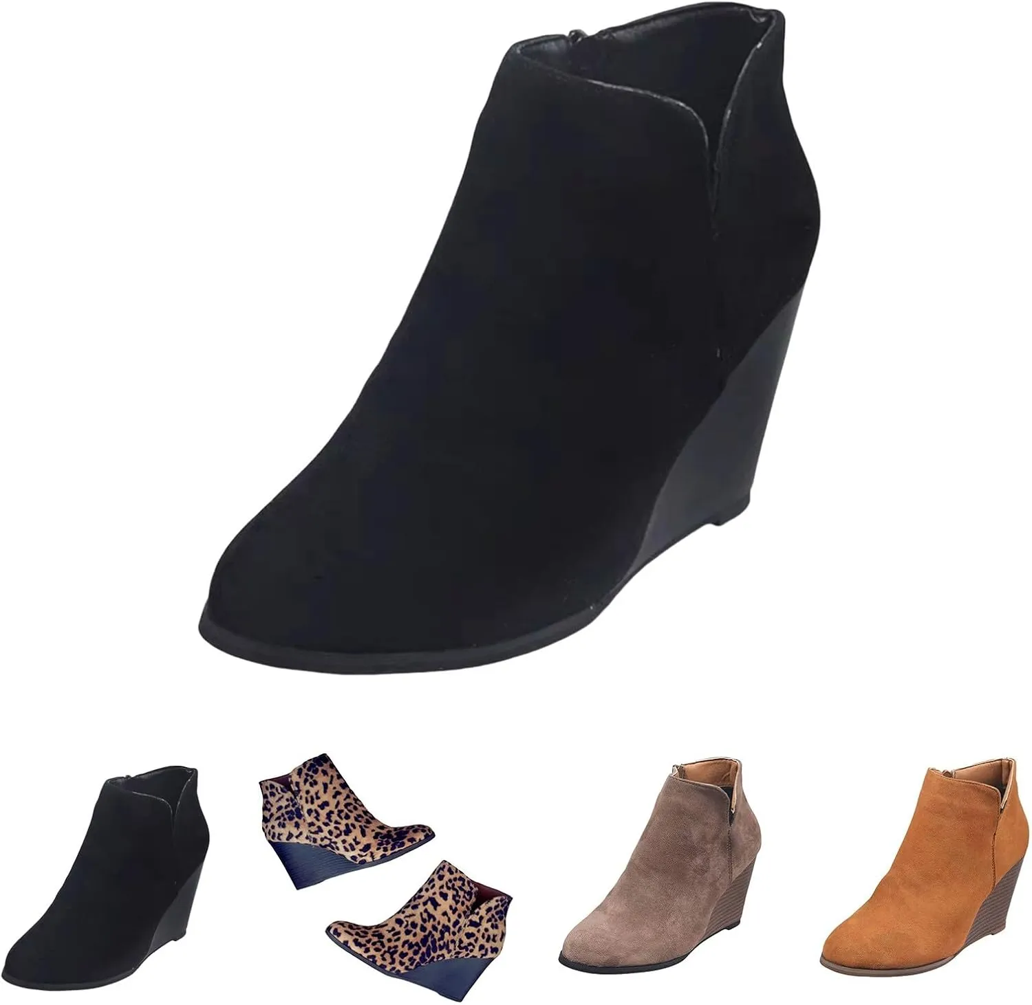 Botines De Mujer Casual Boots for Women Denim Boots Low Heel Dress Boots for Women Ankle Boots for Women with Heel Leather Women's Wide Width Flat Booties