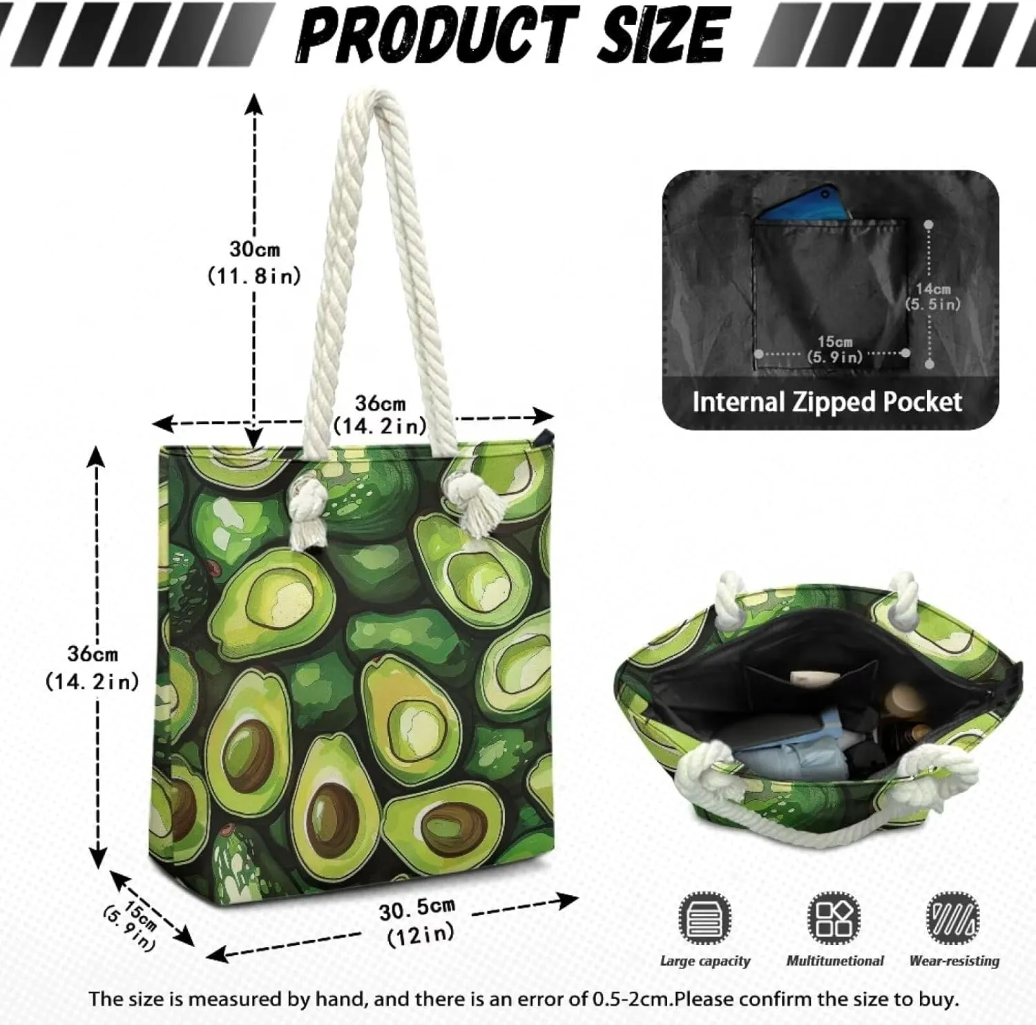 Canvas Beach Tote Bag for Women Ladies Grocery Shopping Reusable Totes Bags Shoulder Handbags Purse Aesthetic