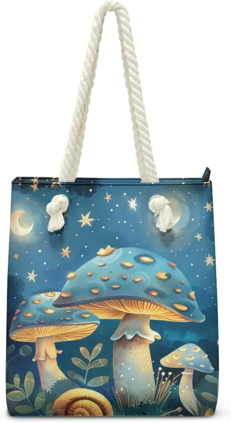 Canvas Beach Tote Bag for Women Ladies Grocery Shopping Reusable Totes Bags Shoulder Handbags Purse Aesthetic