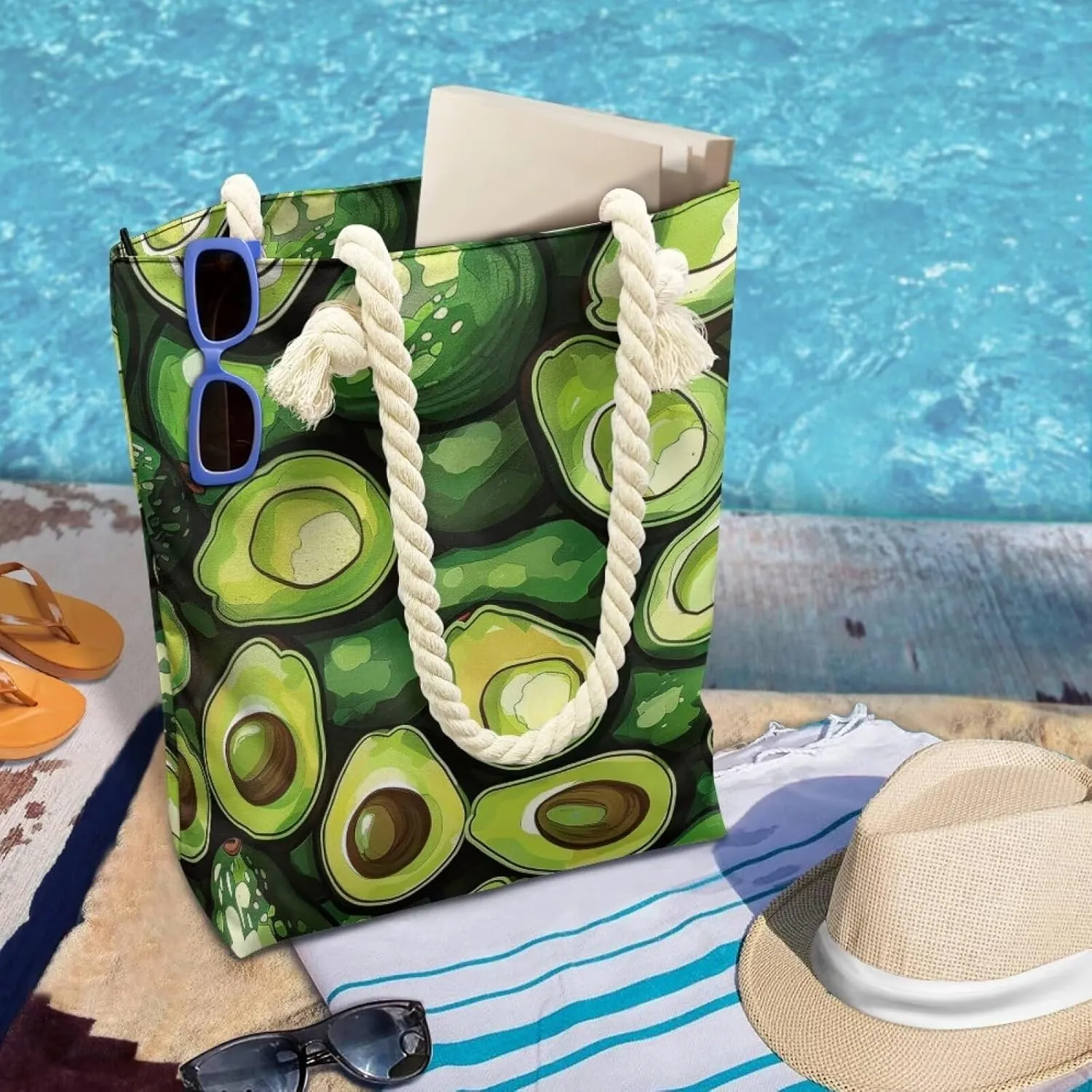 Canvas Beach Tote Bag for Women Ladies Grocery Shopping Reusable Totes Bags Shoulder Handbags Purse Aesthetic