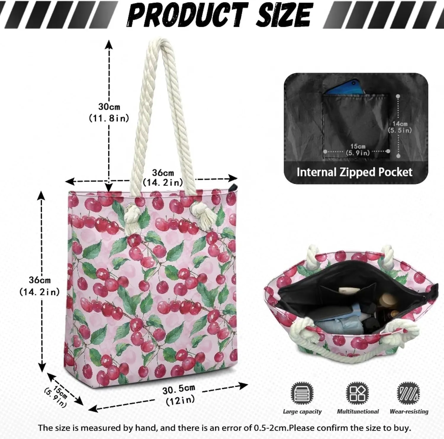 Canvas Beach Tote Bag for Women Ladies Grocery Shopping Reusable Totes Bags Shoulder Handbags Purse Aesthetic
