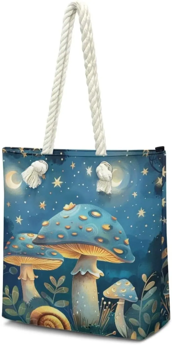 Canvas Beach Tote Bag for Women Ladies Grocery Shopping Reusable Totes Bags Shoulder Handbags Purse Aesthetic
