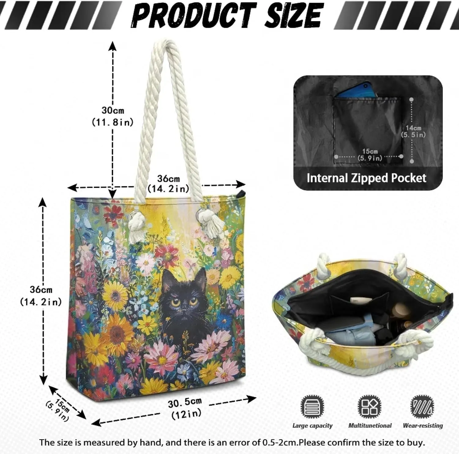 Canvas Beach Tote Bag for Women Ladies Grocery Shopping Reusable Totes Bags Shoulder Handbags Purse Aesthetic
