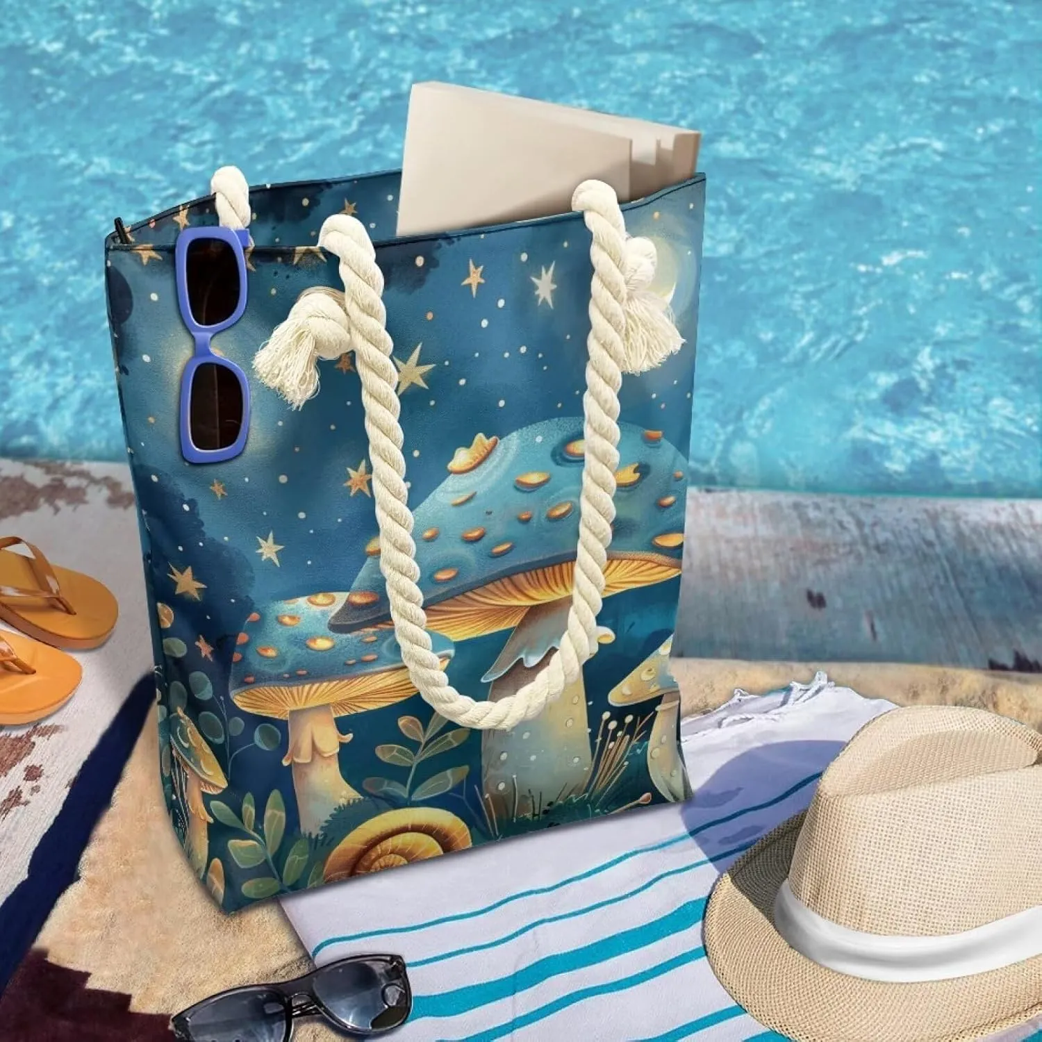 Canvas Beach Tote Bag for Women Ladies Grocery Shopping Reusable Totes Bags Shoulder Handbags Purse Aesthetic