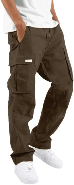 Cargo Pant for Men Casual Baggy Hiking Pants Lightweight Relaxed Fit Outdoor Stretch Workout Jogger with Multi Pocket