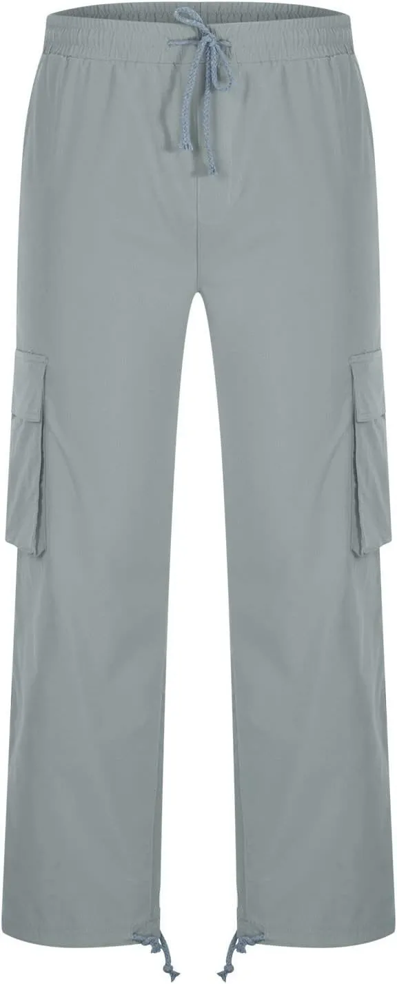 Cargo Pants for Men Baggy Relaxed Fit Causal Work Trousers Outdoor Hiking Cargo Sweatpants Pockets Athletic Joggers