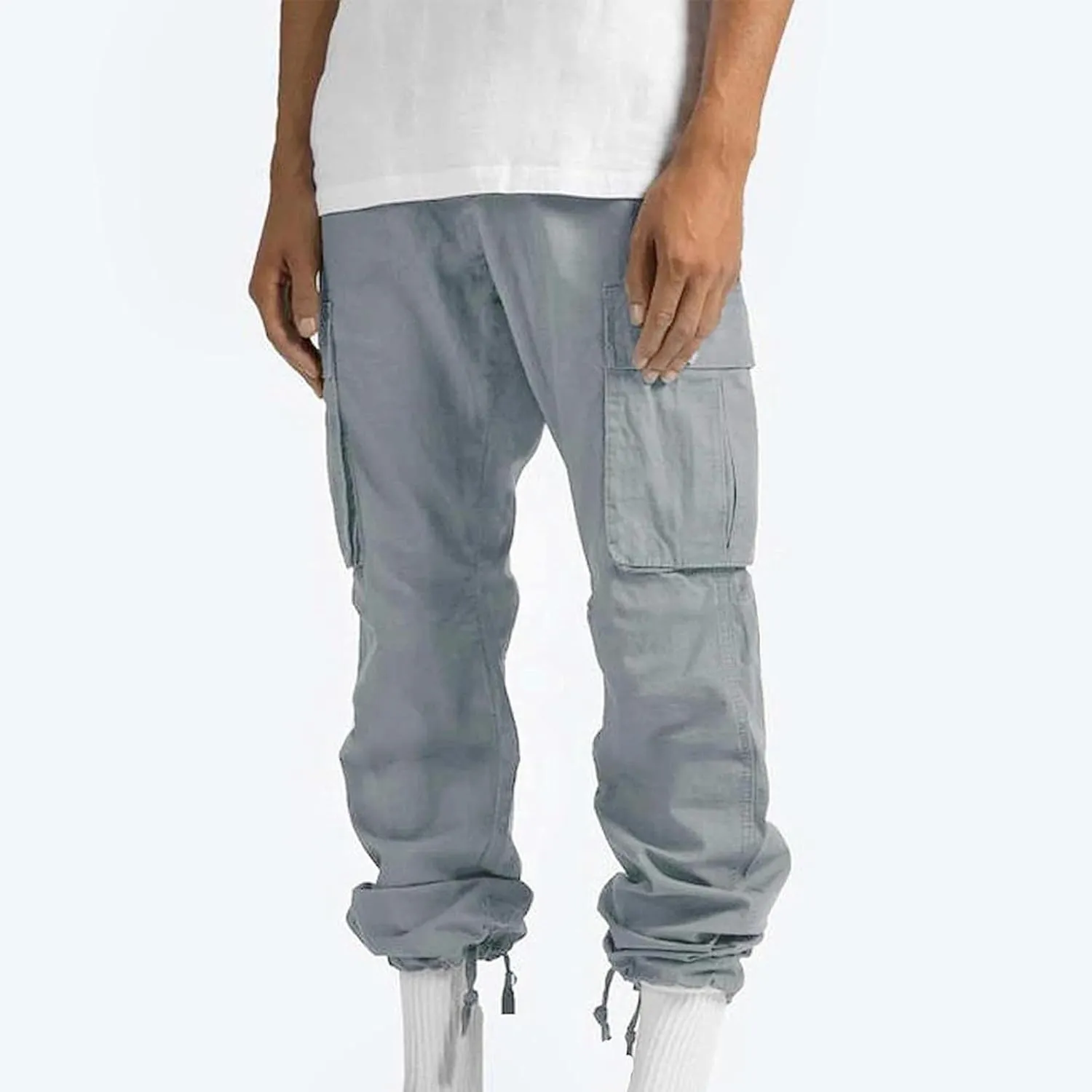 Cargo Pants for Men Baggy Relaxed Fit Causal Work Trousers Outdoor Hiking Cargo Sweatpants Pockets Athletic Joggers