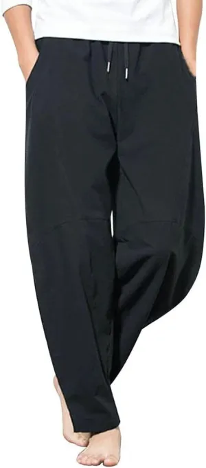 Cargo Pants for Men Relaxed Fit Mens Silk Long Underwear Pants Expandable Waist Golf Pants Athletic Sweatpants Mens