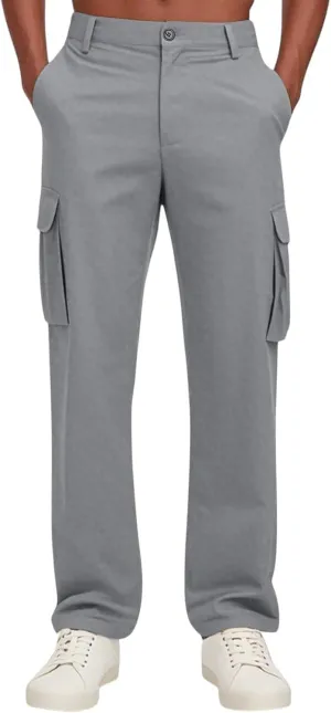 Cargo Pants Men Ripstop Relaxed Fit Trousers Hiking Tapered Joggers Hunting Water Resistant Straight Leg Pants Outdoor