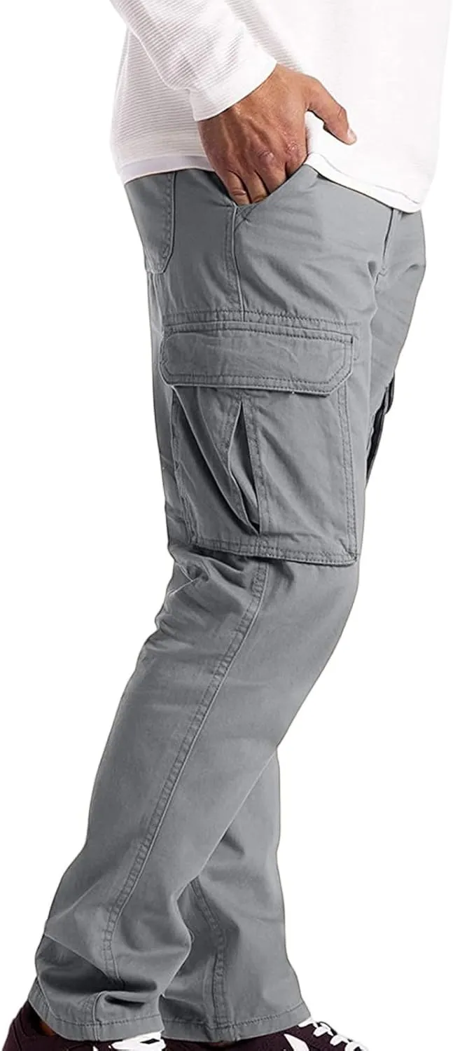 Cargo Pants Men Ripstop Relaxed Fit Trousers Hiking Tapered Joggers Hunting Water Resistant Straight Leg Pants Outdoor