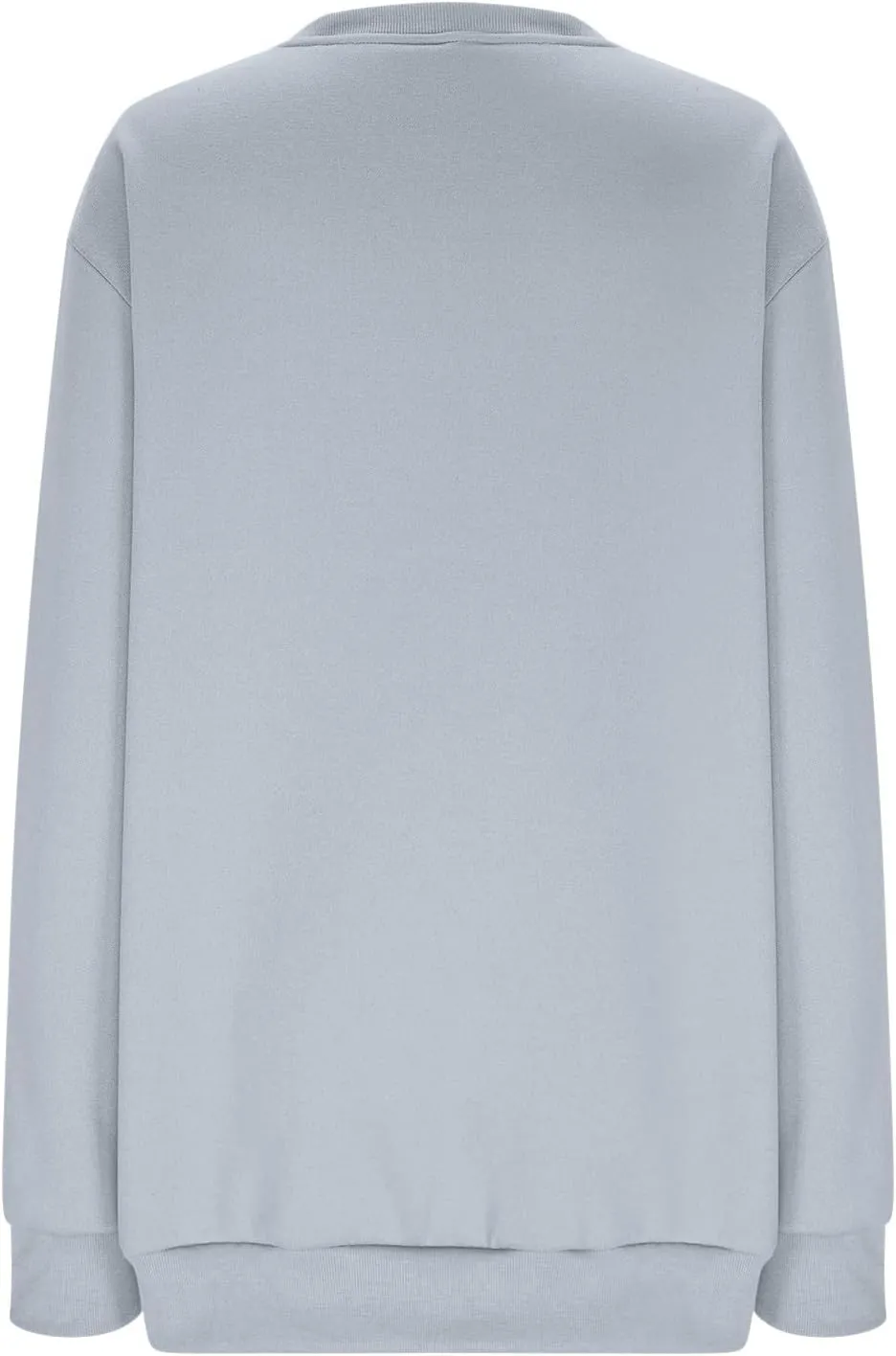 Casual Crewneck Sweatshirt for Women 2025 Spring Fall Tops Plain Color Long Sleeve Sweater Fuzzy Shirts